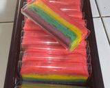 Foto langkah ke 8 dari resep Mini roll cake Rainbow.