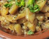 A picture of step 4 of Aloo ki Bhujiya.