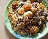 A picture of step 12 of Egg Biryani.