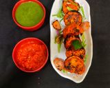 A picture of step 4 of Tandoori Paneer Tikka.