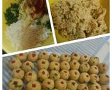 A picture of step 2 of Rice bombs.