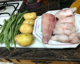 Foto del paso 1 de la receta: Rape a la plancha con puré de judía verde con patatas