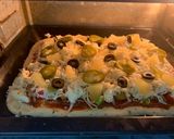 A picture of step 9 of Hawaiian Chicken Pizza.