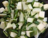 A picture of step 1 of Raw Mango green chili aachar.