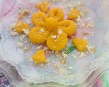 A picture of step 4 of Orange glucose flower.