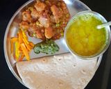 A picture of step 5 of Green Tuvar purple yams sabji.