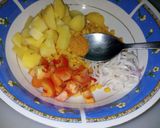 A picture of step 2 of ALU Channy ki Dal Chat.