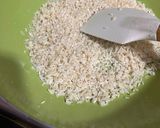 A picture of step 1 of Rice laddo.