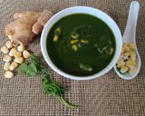 A picture of step 6 of Spinach corn soup.