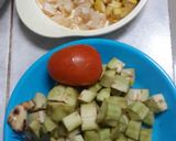 Foto langkah ke 1 dari resep Tumis Terong Tahu Ikan Asin.