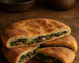 A picture of step 7 of Pizza with Broccoli Rabe, Smoked Provolone, and Sausage.