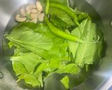 A picture of step 1 of Royal palak kaju masala.