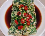 Hình bước làm 3 của món Trứng hấp cải bó xôi