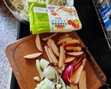A picture of step 1 of Cabbage,apple, sesame yoghurt slaw.