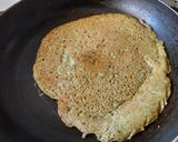 A picture of step 4 of Moong dal chilla.