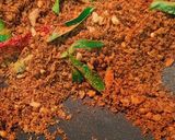 A picture of step 1 of Ulli theeyyal (shallots cooked in roasted coconut gravy and tamarind juice).