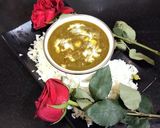 A picture of step 7 of Palak corn sabji or spinach corn ki sabji.