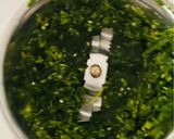 A picture of step 2 of Green Dahi Tikhari.