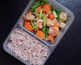 รูปขั้นตอนการทำที่ 4 ของ ผัดหน่อไม้ฝรั่งอกไก่กุ้งคลีน