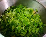 A picture of step 2 of Drumstick or Moringa Leaves and Sweet Corn Soup.