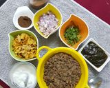 A picture of step 1 of Moth Daal Chaat.
