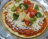 A picture of step 2 of Homemade panner pizza 🍕.