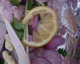 A picture of step 2 of Grilled Sea bass with lemon grass.
