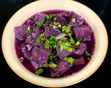 Hình bước làm 3 của món Khoai lang tím nấu thịt bằm