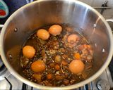 A picture of step 6 of Lu Rou Fan (滷肉饭 - Taiwanese braised pork rice bowl).