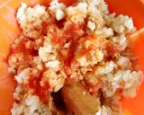 A picture of step 3 of Yam balls.