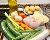 Foto del paso 1 de la receta: Crema de verduras con pollo