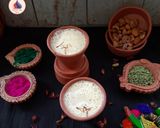 A picture of step 5 of Kesariya Thandai.