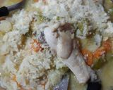 Foto del paso 3 de la receta: Revuelto de verduras con arroz y pollo 🍗