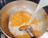 A picture of step 1 of Pink seviyan kheer / Gulabi seviyan kheer/ vermicelli pudding.