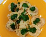 A picture of step 1 of Dahi Papdi Chaat.