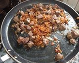 A picture of step 1 of Tawa kaleji.