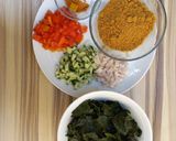 A picture of step 1 of Moringa Salad.