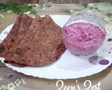 A picture of step 3 of Beetroot Rotis/Chapatis with Beetroot Onion Raita.