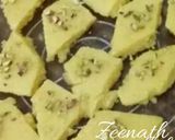A picture of step 3 of Sago and Mango Burfi.