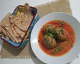 A picture of step 16 of Vegetable Kofta with chapati.