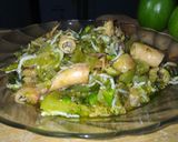 Foto langkah ke 5 dari resep Cumi Asin Lado Hijau.