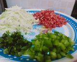 A picture of step 1 of Chicken veggies cutlets.
