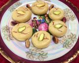 A picture of step 7 of Kesar Mawa Peda.