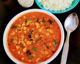 A picture of step 5 of Sweetcorn Masala Curry (no onion and garlic).