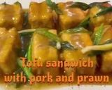 A picture of step 14 of Tofu sandwich with pork and prawn.