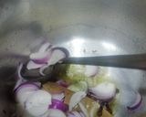 A picture of step 3 of Onion Rice.