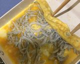 A picture of step 6 of Japanese Rolled Fried Egg with baby Sardines.