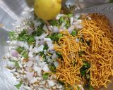 A picture of step 2 of Sev and Murmure ki Chaat.