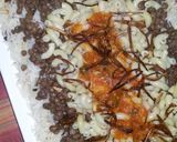 A picture of step 20 of Kushari (Egyptian khitchri).
