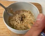 Jah Jan Mien (instant packet noodles) with peanut butter, spring onions topped with fried egg recipe step 5 photo